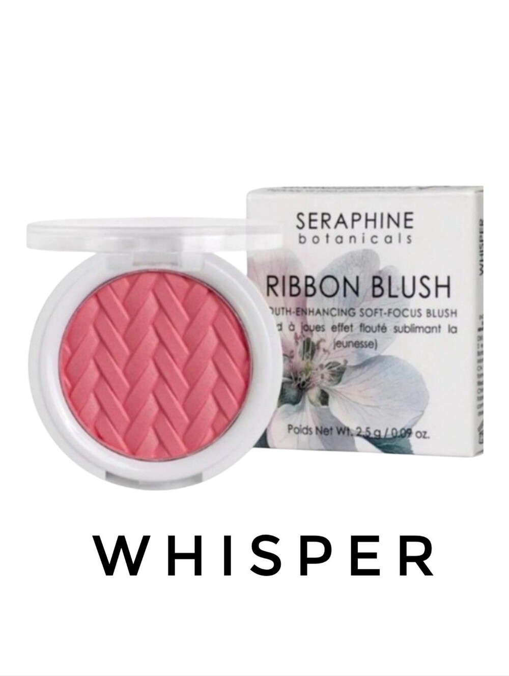 Seraphine Botanicals Ribbon Blush in Whisper Rose Pink Cruelty Free & Vegan